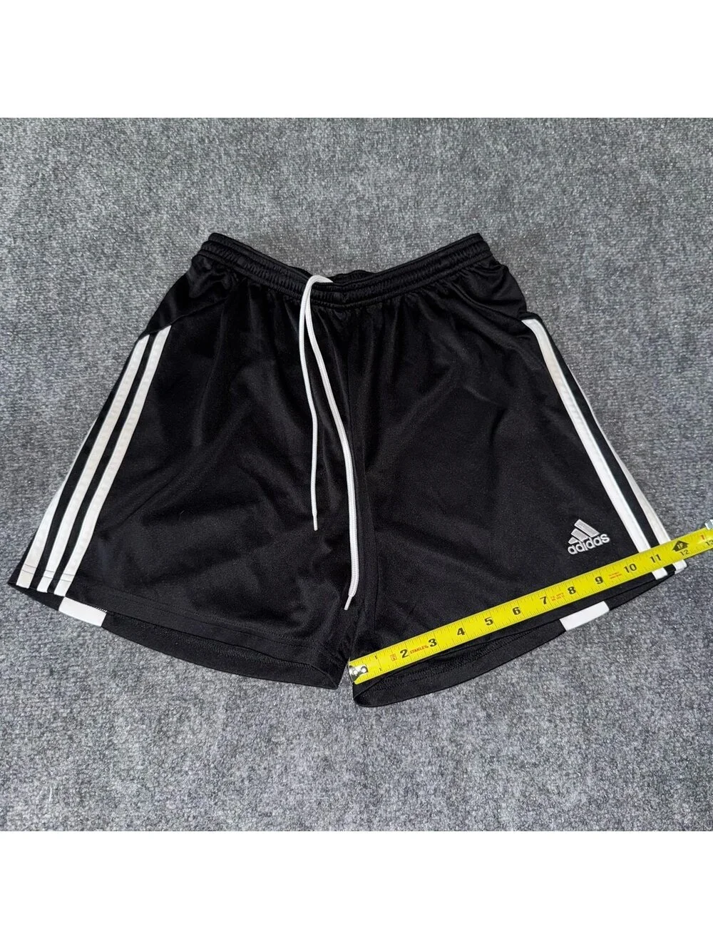 Adidas Black Athletic Soccer Shorts Mens MD Vtg y2k 90s Rare